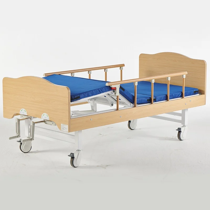 free mattress 2 cranks manual icu hospital care bed with 2 function-64