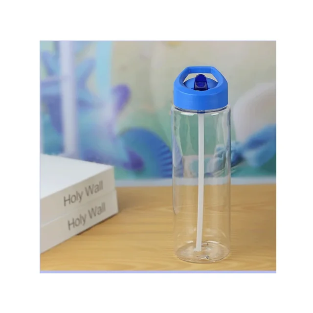 The most precious customised clear plastic sports water bottle plastic with straw