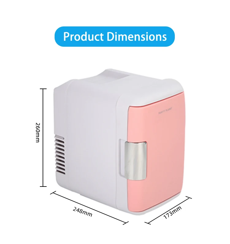 Transparent 12 Volt Small Size Personal Makeup Display Mini Bar Fridge