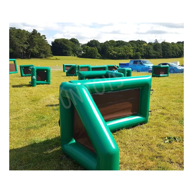 Free Combination Inflatable Laser Tag Portable Inflatable Paintball Wall air Bunkers for Outdoor Shooting Games