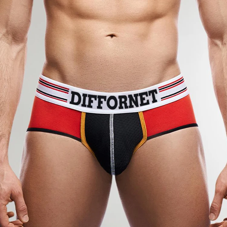 Mens Briefs Underwear Boxer Stretch Cotton Custom Logo Sexy Underwear