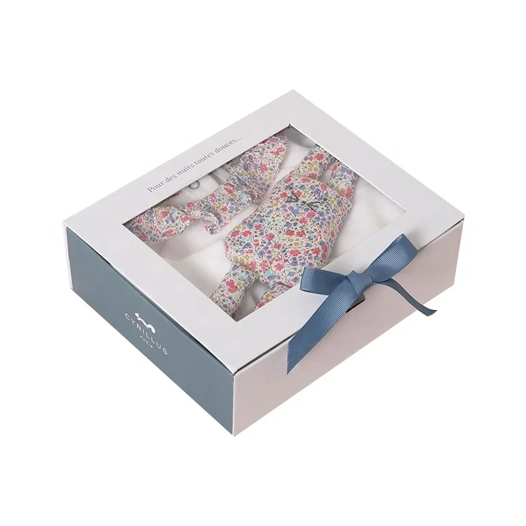 Folding Gift Box for New Born Coming Baby  Products Packaging Baby Apparel Clothes Gift Set Box Baby Shoe Packaging Box