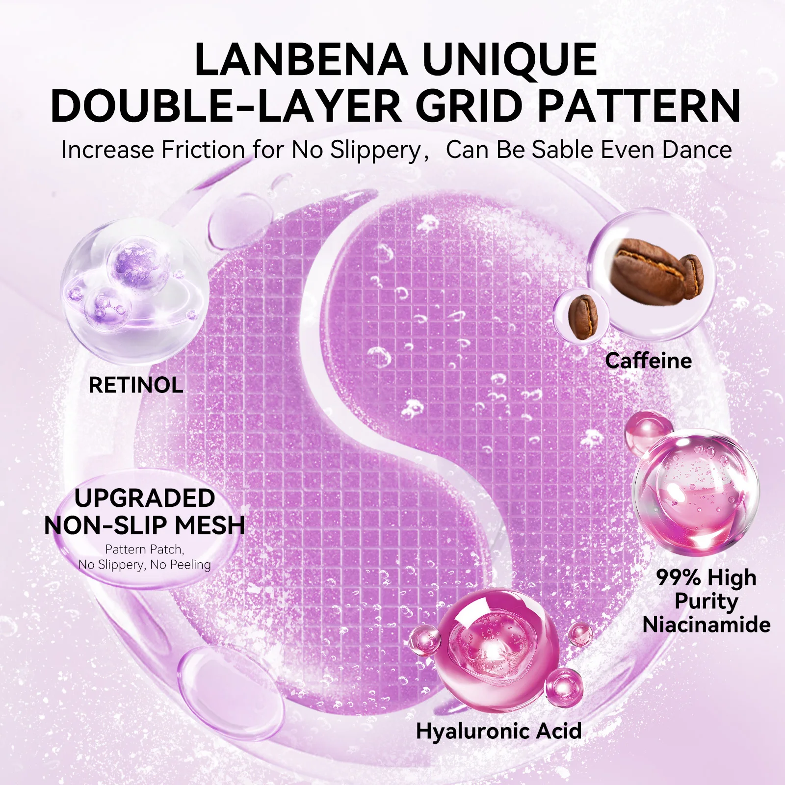 LANBENA New Arrival Eye Patches Hydrogel for Puffy Eyes Dark Circle 60pcs Eye Mask manufacture