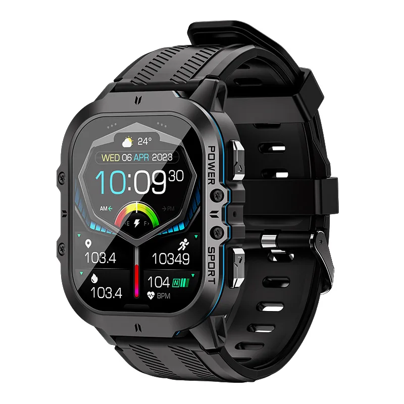 Nuevo C26 Fitness Tracker BT llamada presión arterial ritmo cardíaco  impermeable reloj inteligente deporte pulsera inteligente 1,96 pulgadas  reloj