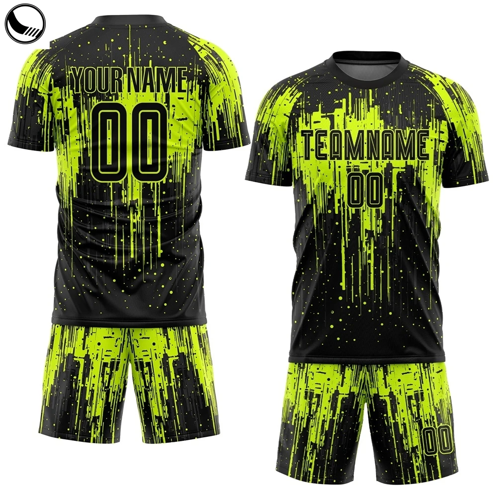 BETHERIVAL Short and Jersey Team Brazil Black Green Kids Cheap 22/23 Football Jersey Thai Premium Quality Printing Machine Jersey Soccer
