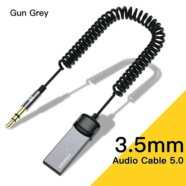 Esager USB синий зуб Aux адаптер ключ до 3 5 мм Джек аудио беспроводной автомобильный комплект громкой связи Bluetooth для автомобиля стерео приемник