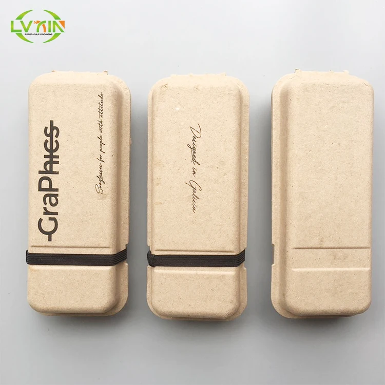 Molded pulp eco friendly packaging box oem service green sustainable packaging custom paper box molded paper pulp packaging