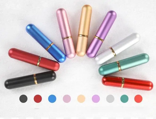 Fast Delivery Essential Oil Aromatherapy Blank Metal Nasal Inhaler Tubes Muti Color Blank Nasal Containers