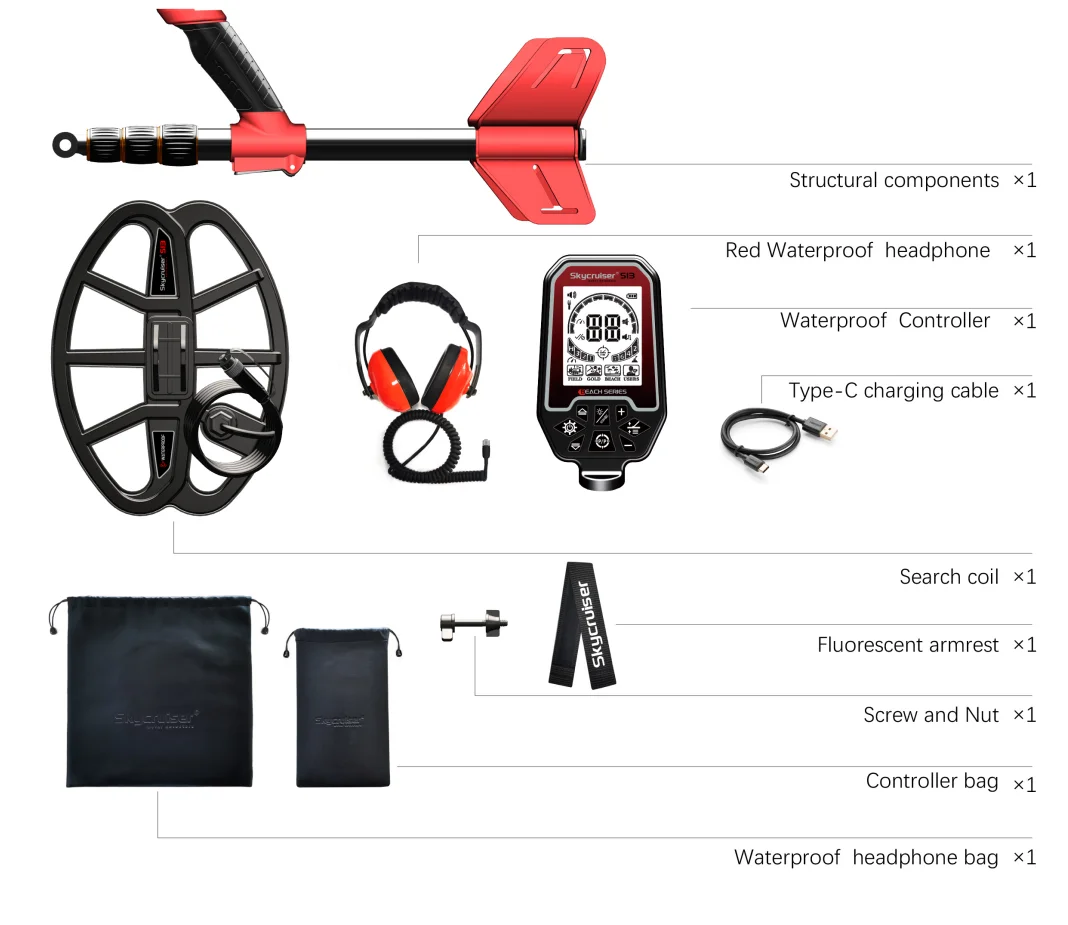 Skycruiser Gold Metal Detector - Professional Treasure Finder