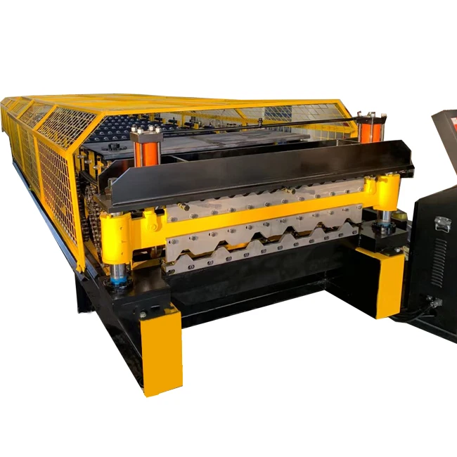 Изготовленная на заказ трапециевидная черепица, строительный материал, глазурованная черепица, двухслойная формовочная роликовая машина