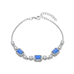 POLIVA Wholesale Sterling Silver 925 Couple Bracelets Cute Stone Jewelry for Men and Women Perfect Gift Item