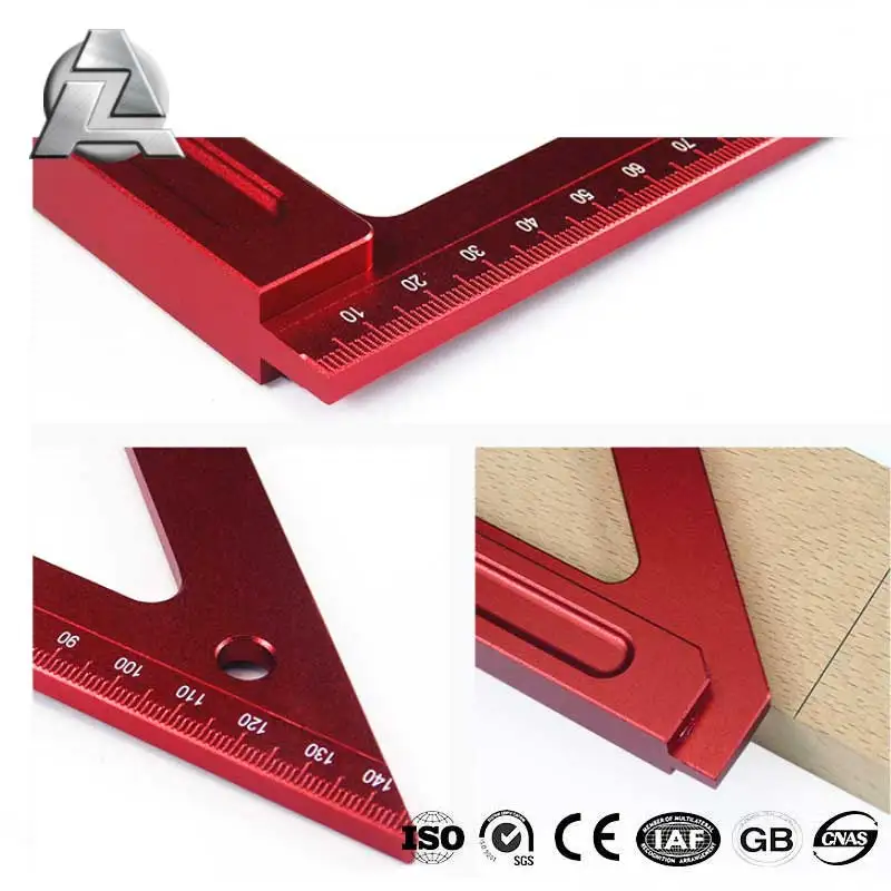 Анодированный алюминий деревообрабатывающие маркировочные инструменты ручной работы точный измеритель плотника треугольная линейка для столярных