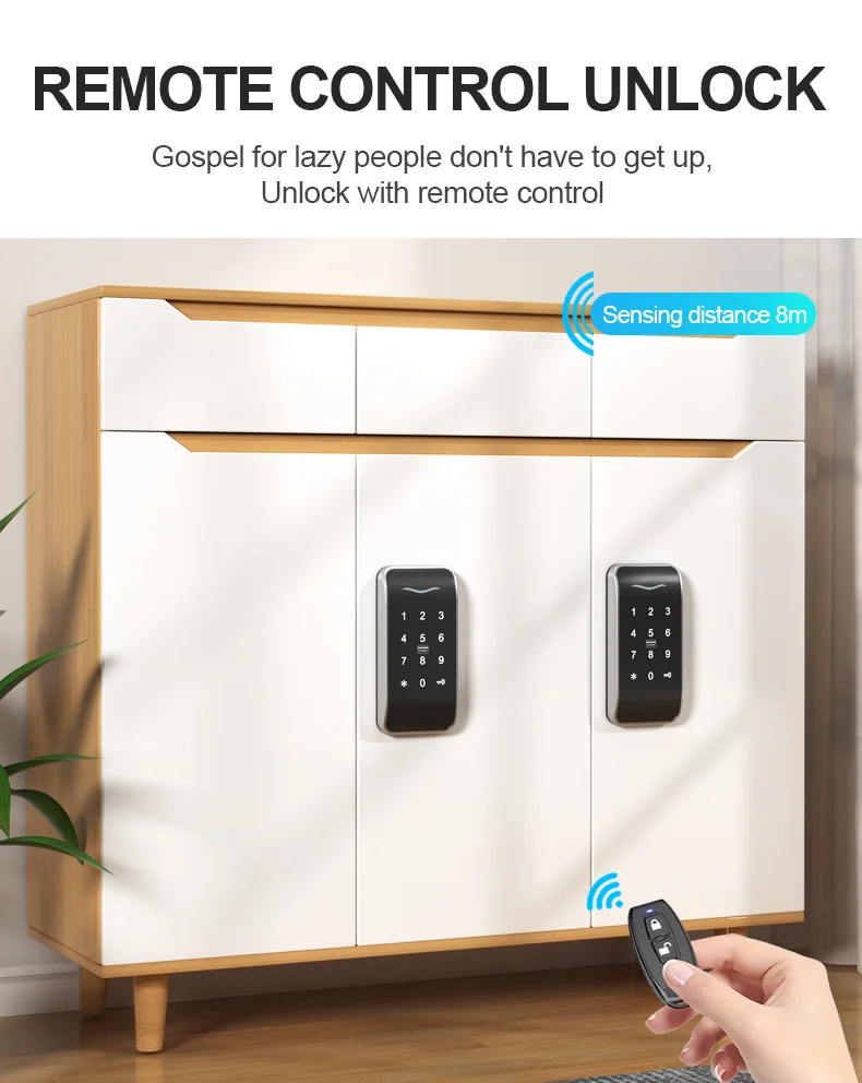 Qr Code Door Alarm Lock Rim Cam Lock Drawer