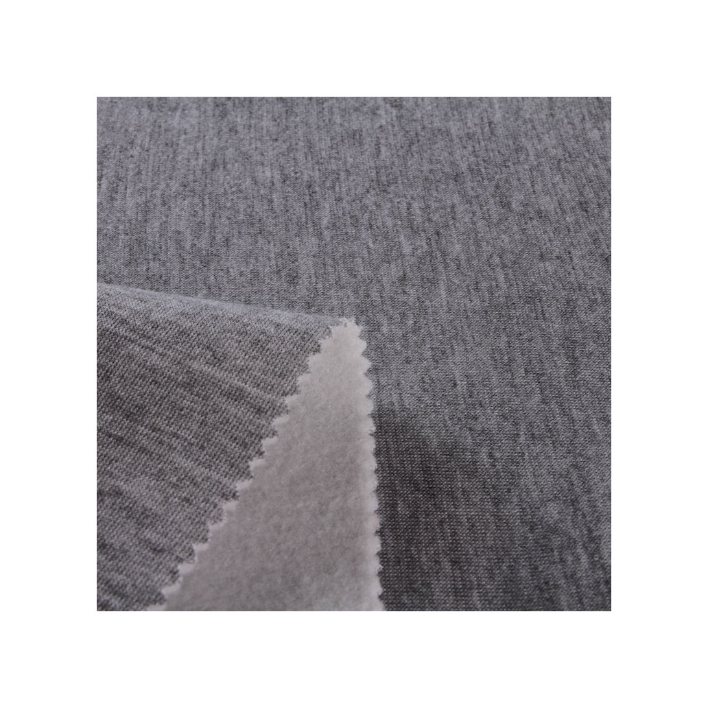 Серый вискоза, трикотажная Смешанная флисовая Турецкая махровая ткань для толстовки