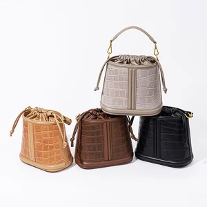 Simple Vintage Lady Crossbody Handbag Daily Use New Design Crocodile Pattern for Customization