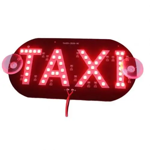 LED Taxi Display Signal Indicator Lights 12V LED Taxi Top Sign Windshield Lamp White Taxi Light Lamp Bulb