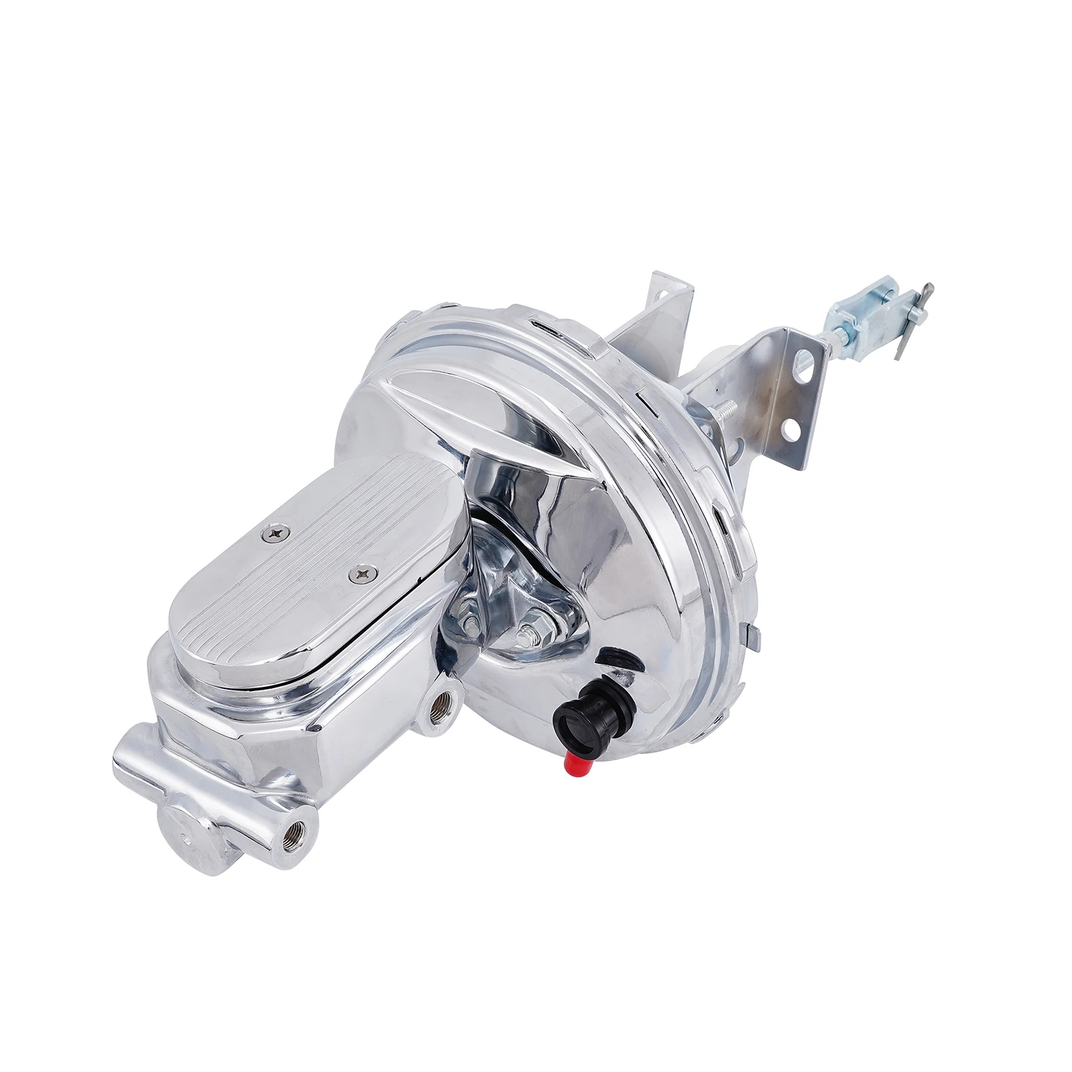 Chrome 9" Single  Power Brake Booster W/ Milled Master Cylinder for 1964-72 Chevy A-Body for GM