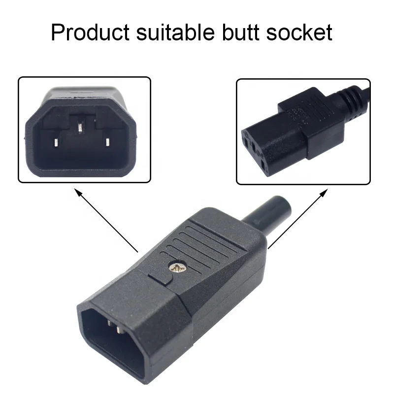 
 Горячая Распродажа, штепсельная вилка iec c14 к гнезду c13 10 А, гнездовой адаптер питания iec, разъем C13  
