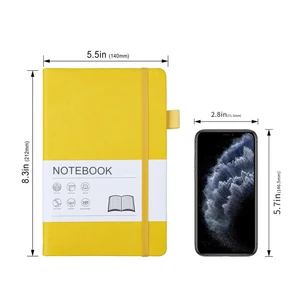 High Quality PU Leather Hardcover A5 Notebook Customized Notepad for School Business Thread Sewing Binding As Journal Diary Gift