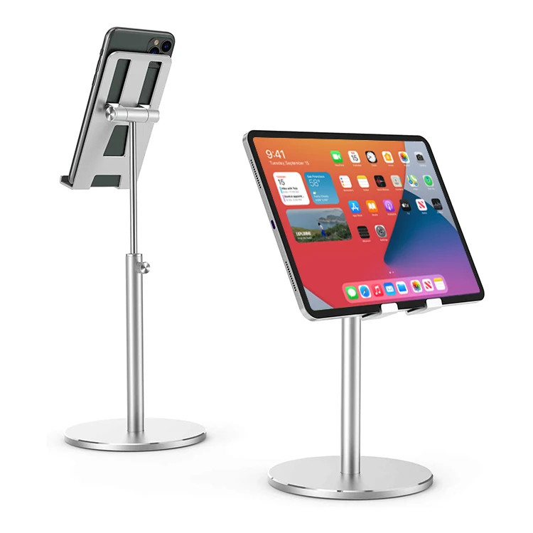 Multi-angle metal display cellphone stand adjustable Height desktop phone holder aluminium tablet holder mobile stand