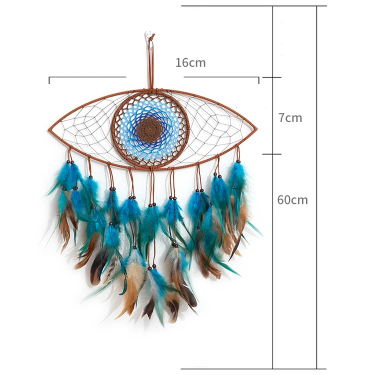 Large Boho Crochet Turkey Evil Eye Dream Catchers Wall Hanging Home Decoration for Bedroom 4 Large Boho Crochet Turkey Evil Eye Dream Catchers Wall Hanging Home Decoration for Bedroom - Image 4