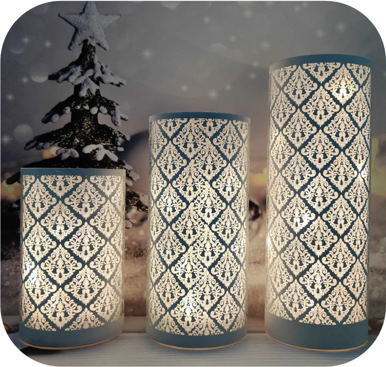 Guanmei home decoration 48 new designs glass candle holder clear glass vase with led lights supplier