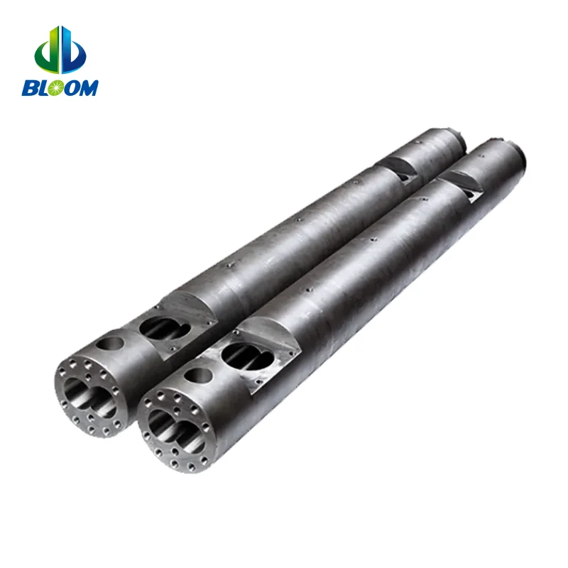 Twin Screw Conical Barrel and HDPE Twin Screw for PE Wood Plastic PVC EVA Production Plastic Extruder Parts