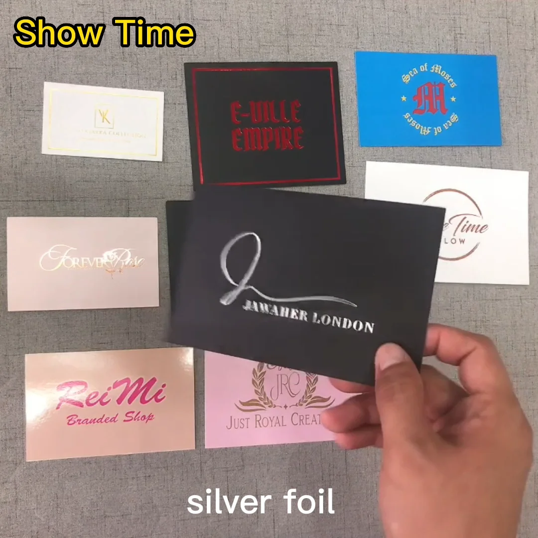 Luxury Rose Gold Foil Gift Card pink Custom Shape Printing Thank