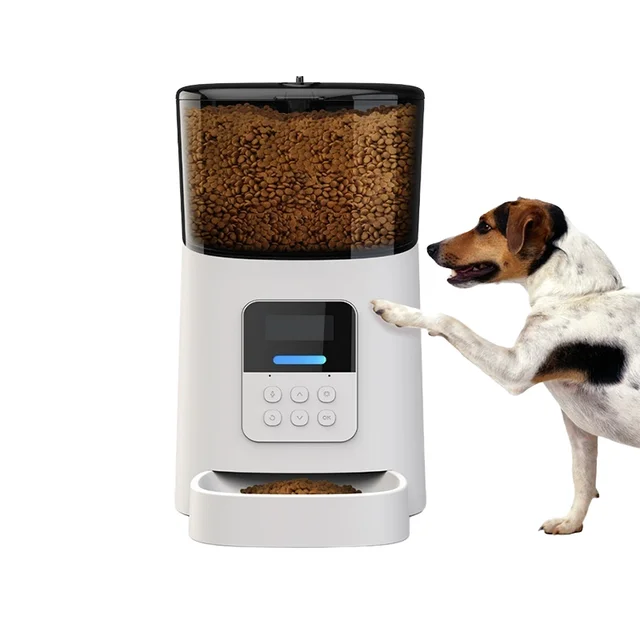 Intelligent Automatic Pet Feeder Large Capacity Automatic Timing Quantitative Cat Dog Feeding Machine Stainless Steel XL Small