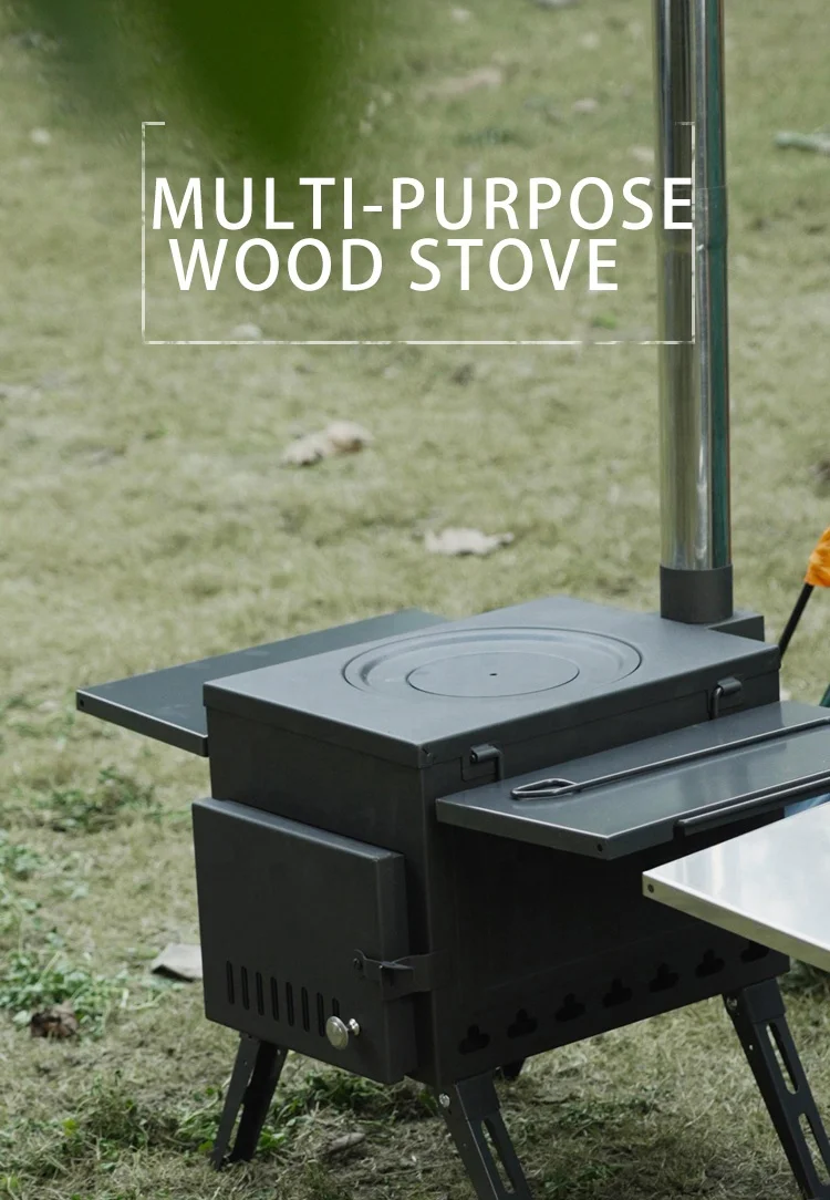 Folding Bbq Grills Multi Functional Mini Cooking Stoves Camping Wood Stove Picnic Carbon Steel Portable Outdoor Home Polishing