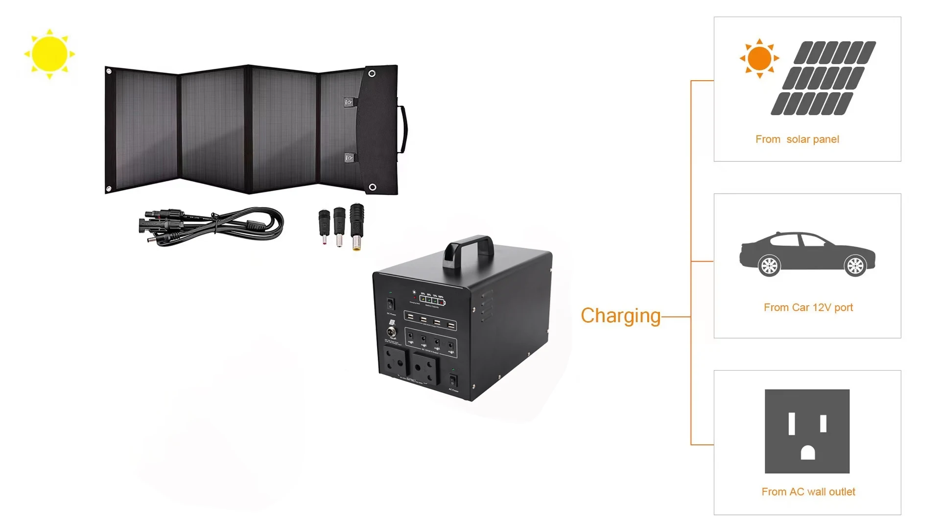 With our 500W portable power stations 576WH 12.8V 45Ah Stay productive no matter where you are