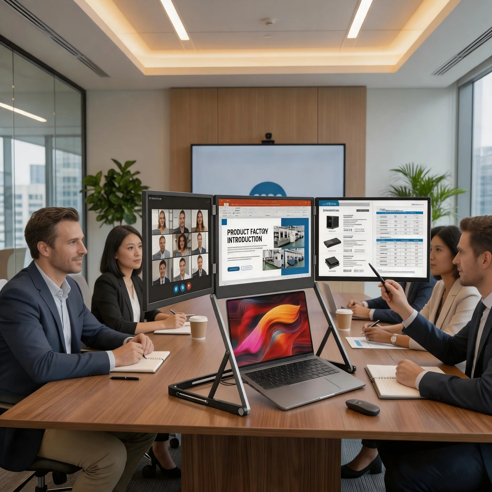 15.6" Aluminium Triple Folding Monitor (1080P / 2.5K Optional) detail 2