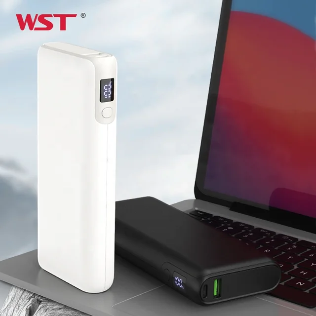 WST power bank 20000mah slim powerbank quick charge support power bank wholesale with led display