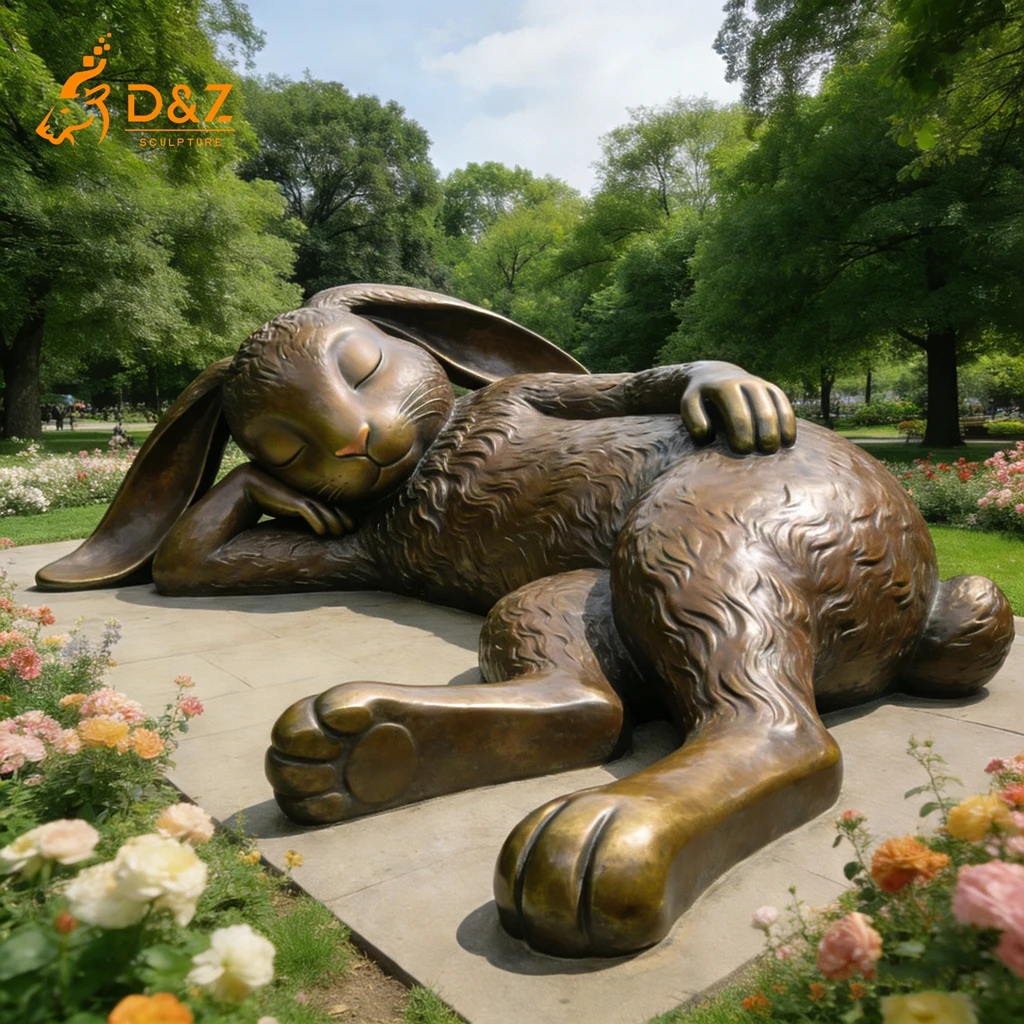 D&Z Art Group Large Outdoor Park Garden Handcrafted Animal Bronze ...