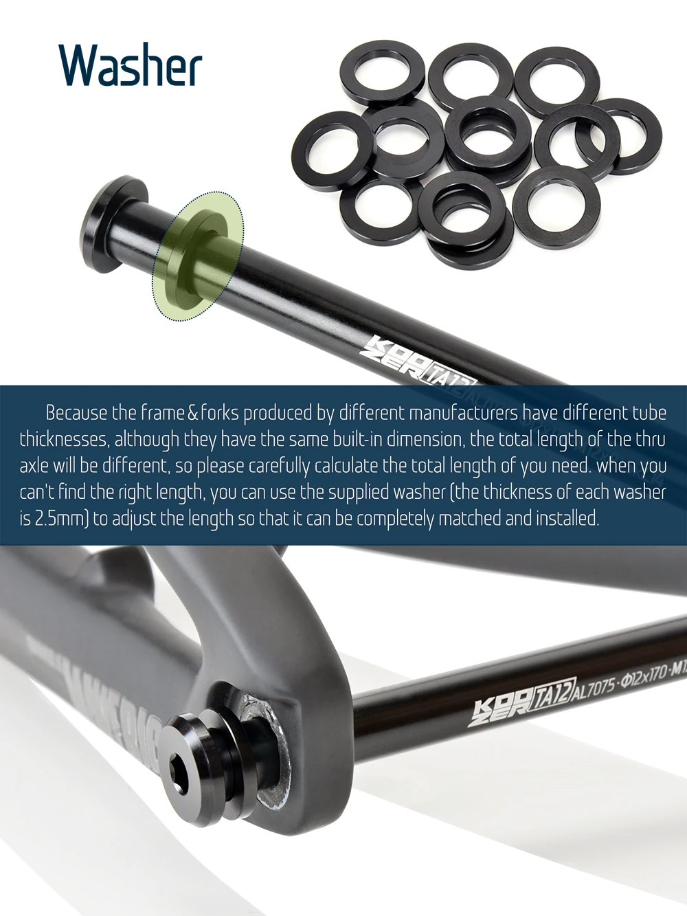 KOOZE TA12 12x100/142/148 Boost 12mm Fork Frame Hubs Wheel Bike for MTB Road Bicycle Parts AL7075 Thru Axle Skewers Shaft Rod