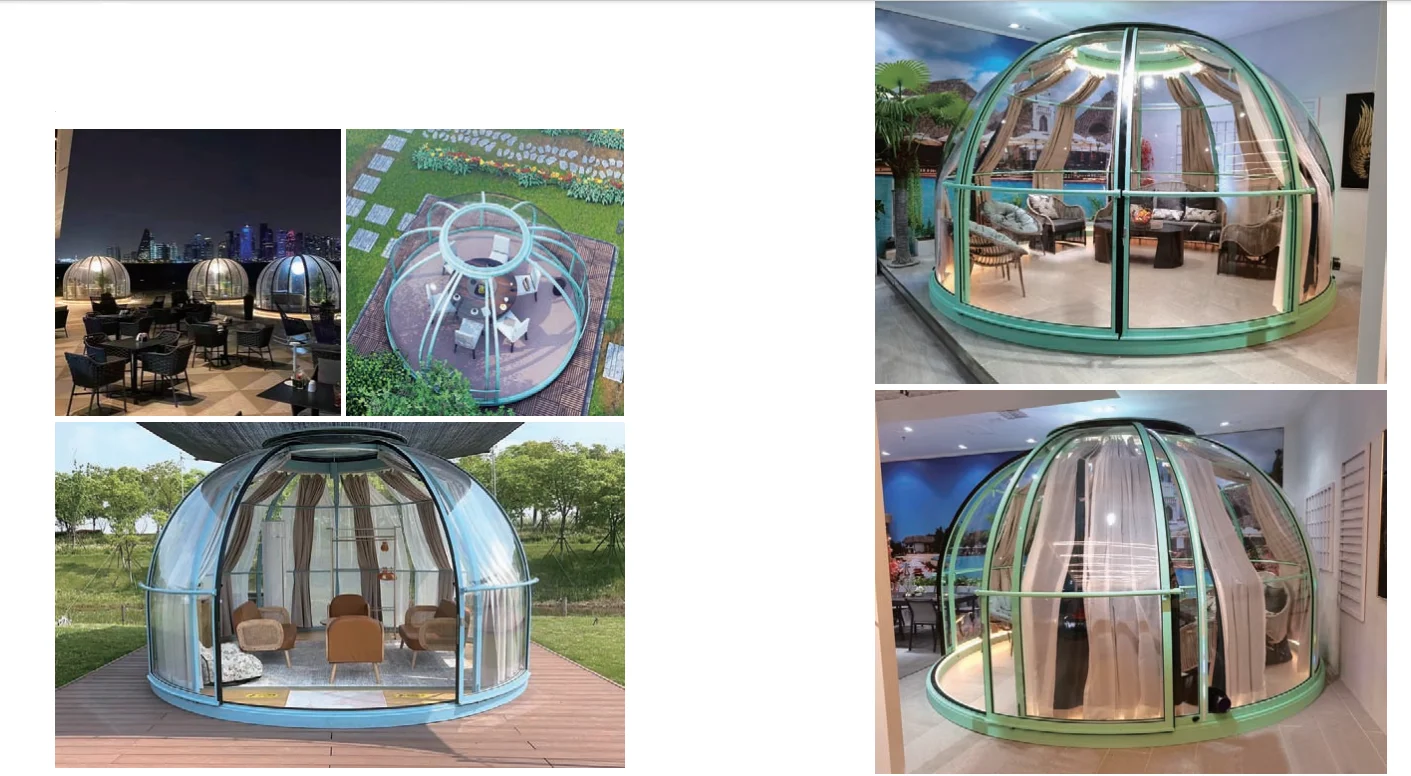 Ventilation Design Pc Dome Glamping Tent Luxury With Exhaust Fan And ...