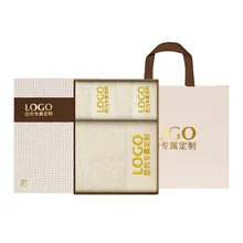 Three piece towel and bath towel set, high-end gift box, pure cotton activity gift set, custom printed logo group purchase