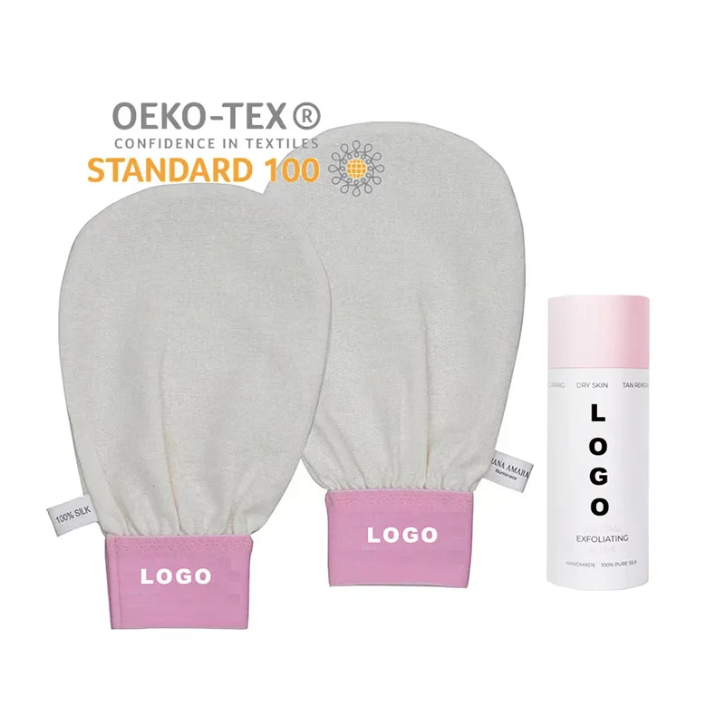 Custom Private Label 100 Pure Organic Silk Exfoliating Turkish