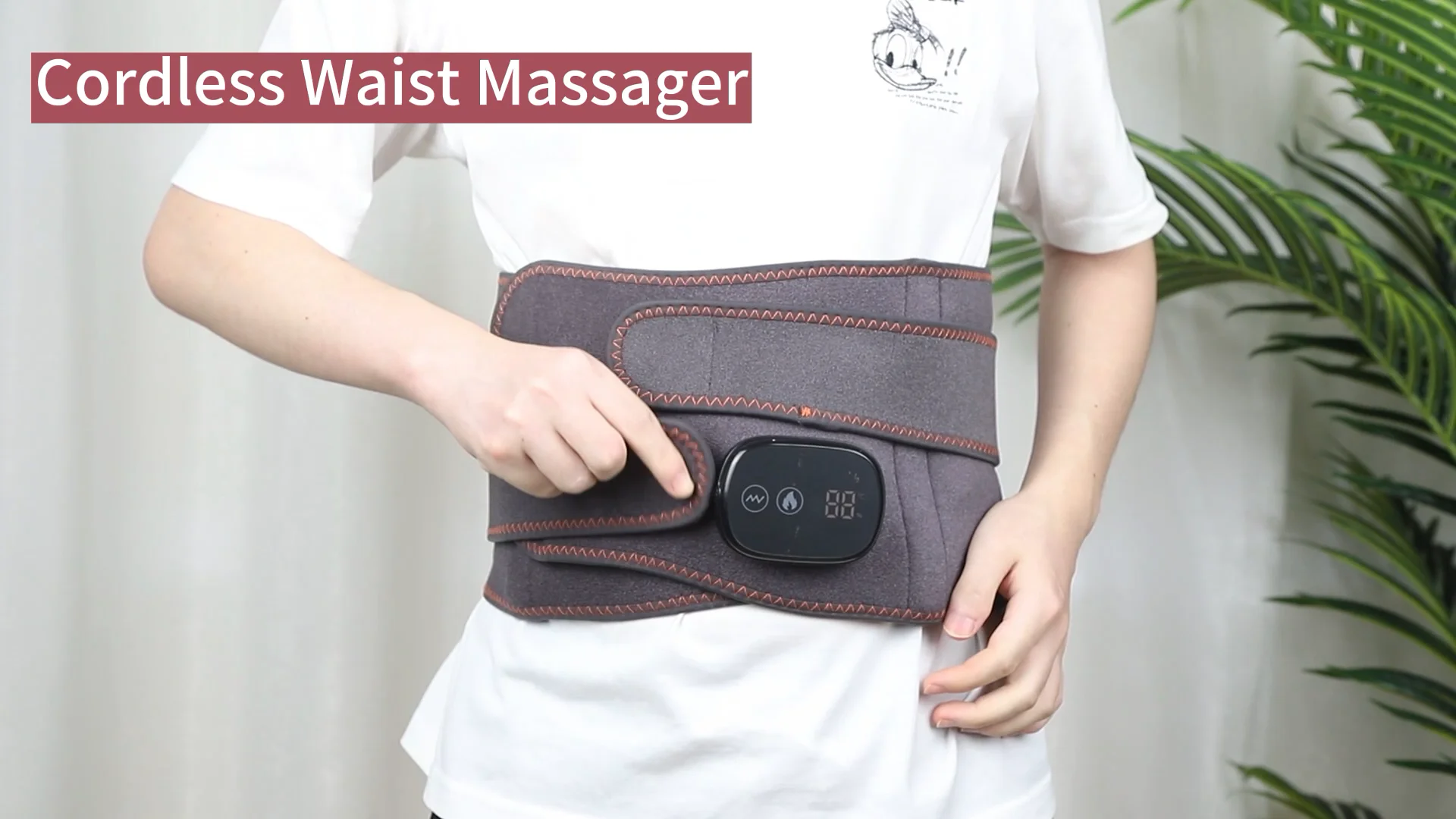 Cordless Electric Lumbar Support Far Infrared Heating Vibration Waist