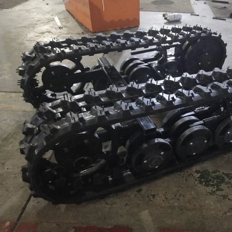 Small Rubber Track System with Intelligent Chassis  for Grass Mower Chassis Wheels