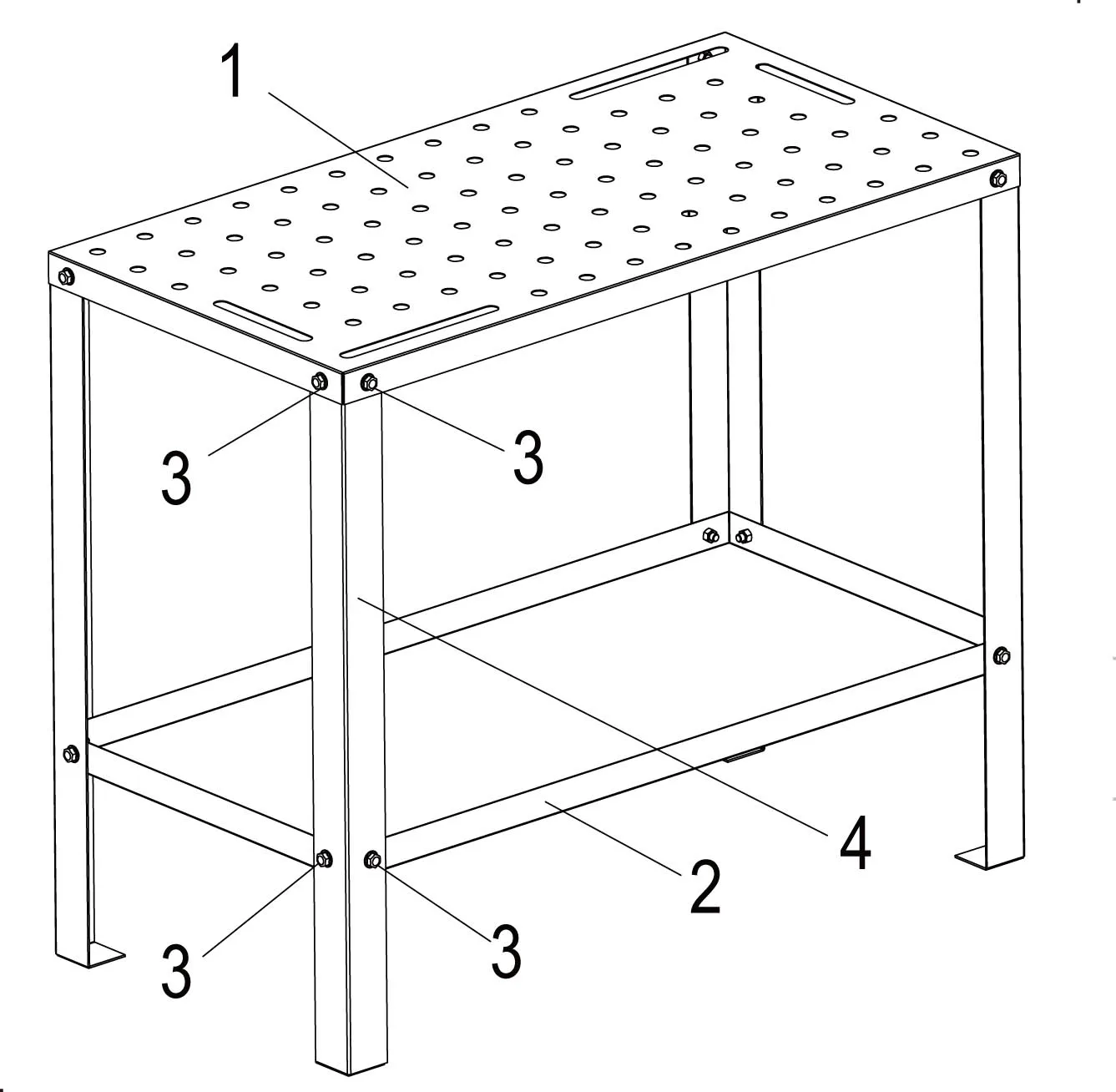 Kf3002 Portable Welding Table Ironman Welding Table With 16mm Holes On