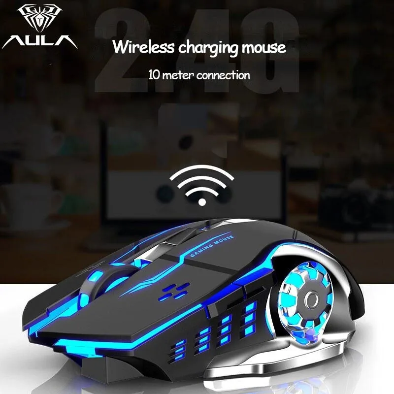 AULA SC100 Wireless Game Luminous Charging Mouse Notebook Desktop Computer Mechanical Mouse