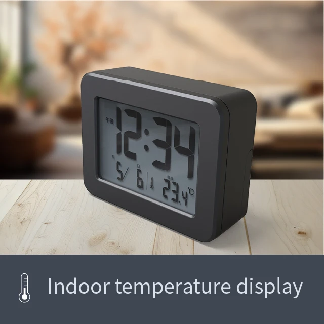 Multifunction LCD Alarm RC Smart Table Digital & Analog-digital Clocks with Temperature RC Time Sync Automatically and Manually