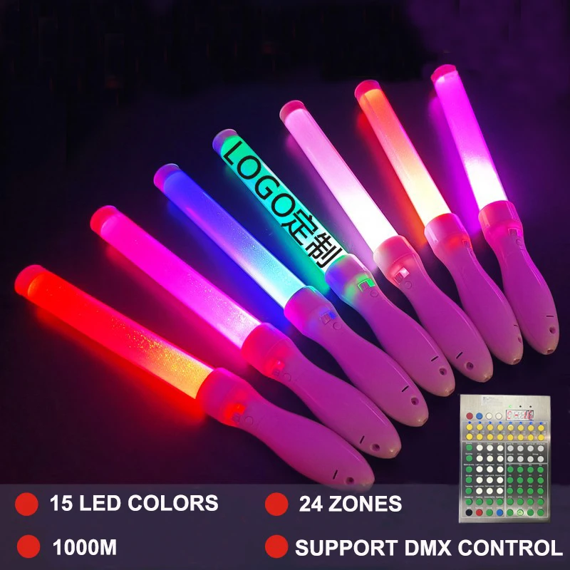 Light up Concert Flashlight Wedding Dmx Cheer Luminous Rgb Custom Live Show Gig Bar Lighting Party Wand Light Glow Led Stick