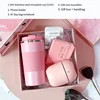 Thermos cup + humidifier + mobile holder + A7 notebook (pink)