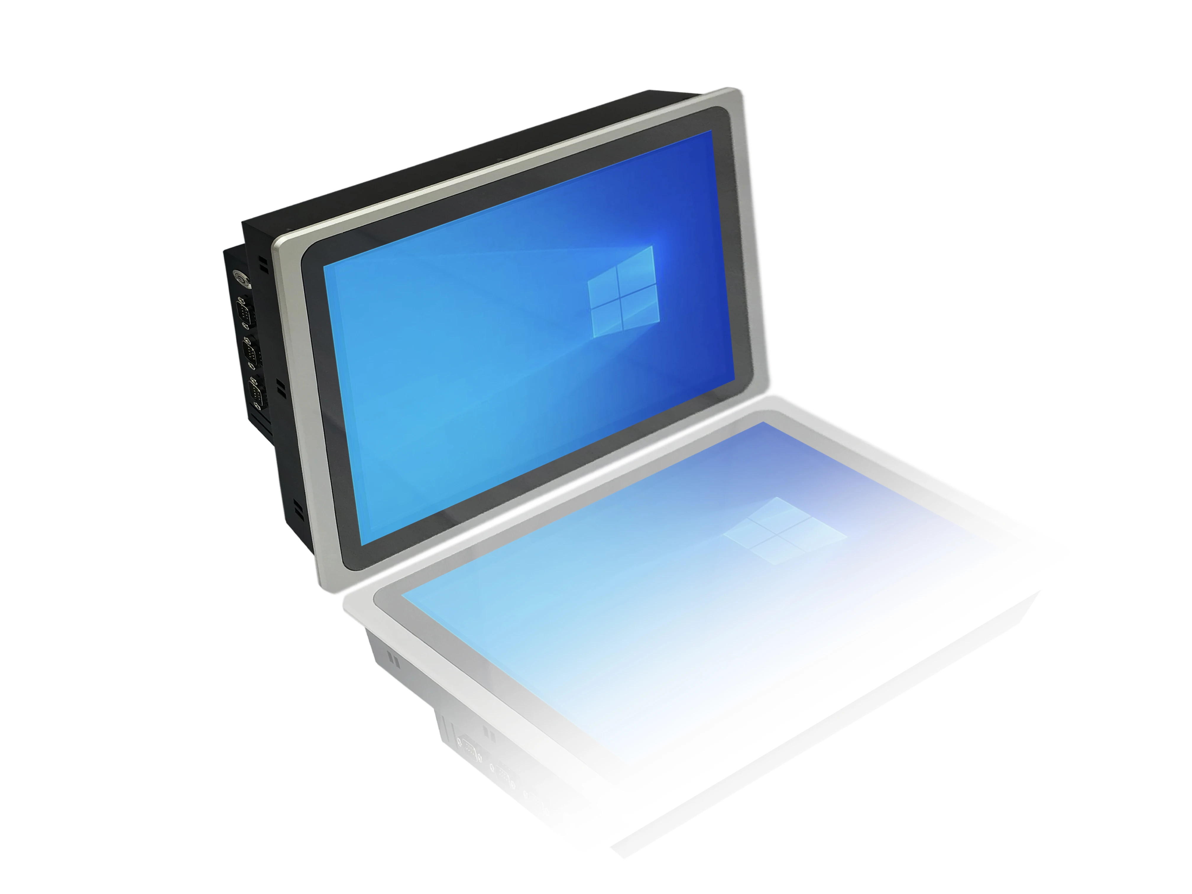 All-in-One Industrial PC PANEL Intel Celeron, Windows 10 IoT, DIN  24/7  Fanless Design, 4x COM, DIN  for Factory HMI