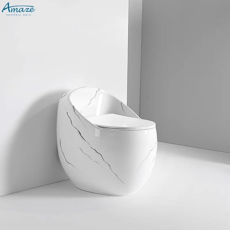 Sanitarios lnodoros bathroom round colored floor mounted wc water closet ceramic egg shaped marble one piece toilet manufacture