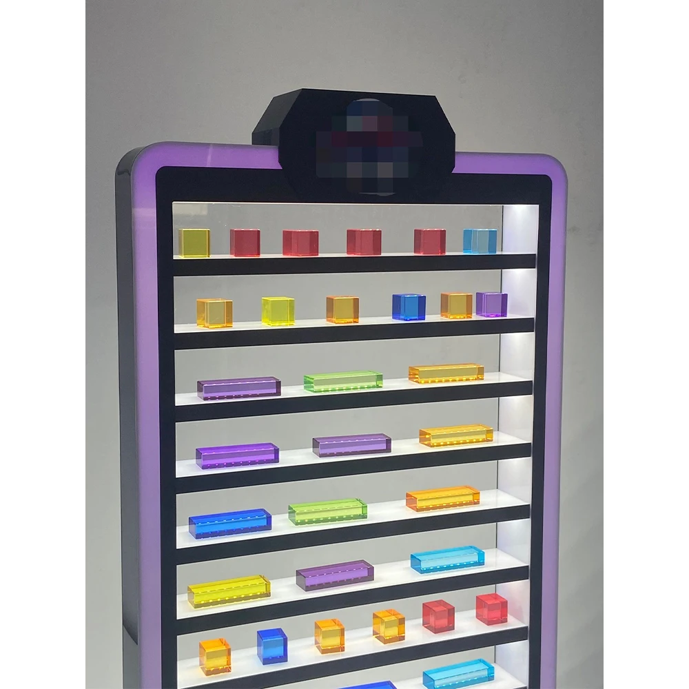 Mutipul 10 Shelves LED Acrylic Stand Lockable POP Display Retail Shop Display Stand with LED Light