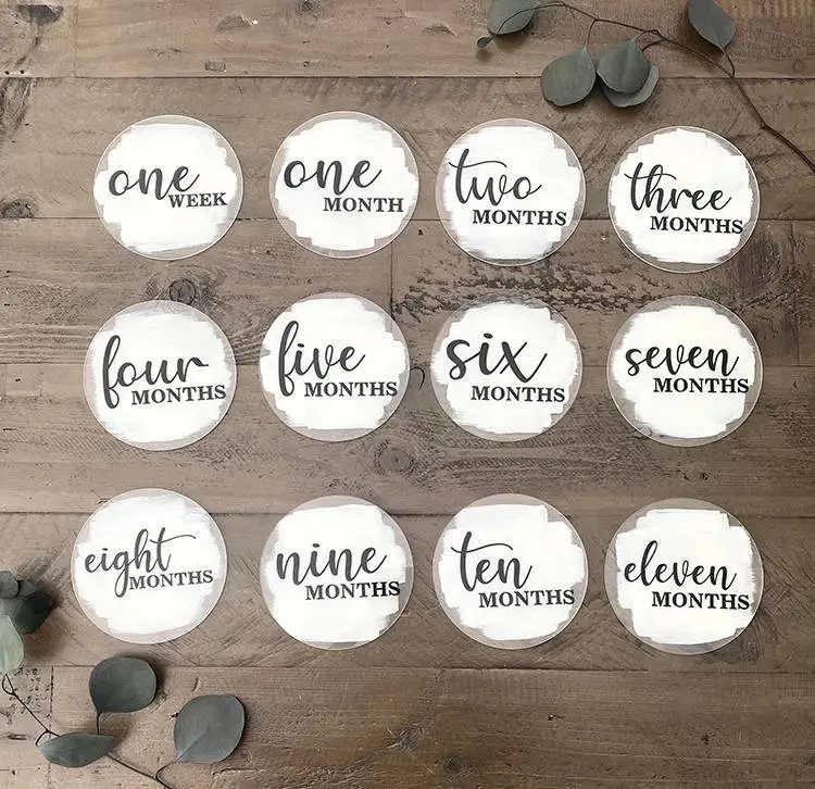 Blank Transparent Acrylic Blank Round Circle Acrylic Baby Milestone