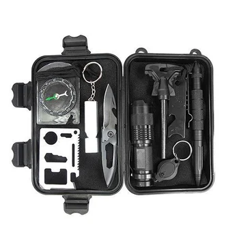 A1 Multi-Functional Outdoor Survival Tool Set DIY Grade First Aid and Emergency Supplies Portable Field Survival Box